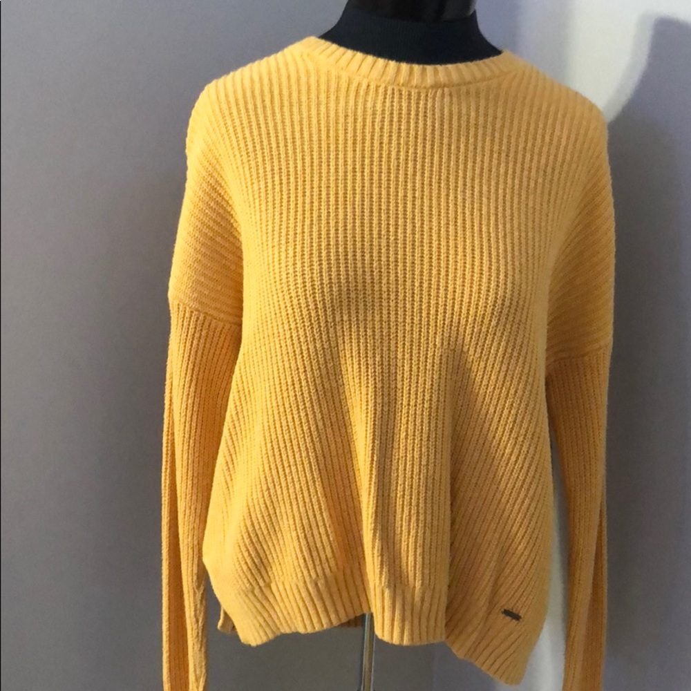 Yellow knit sweater